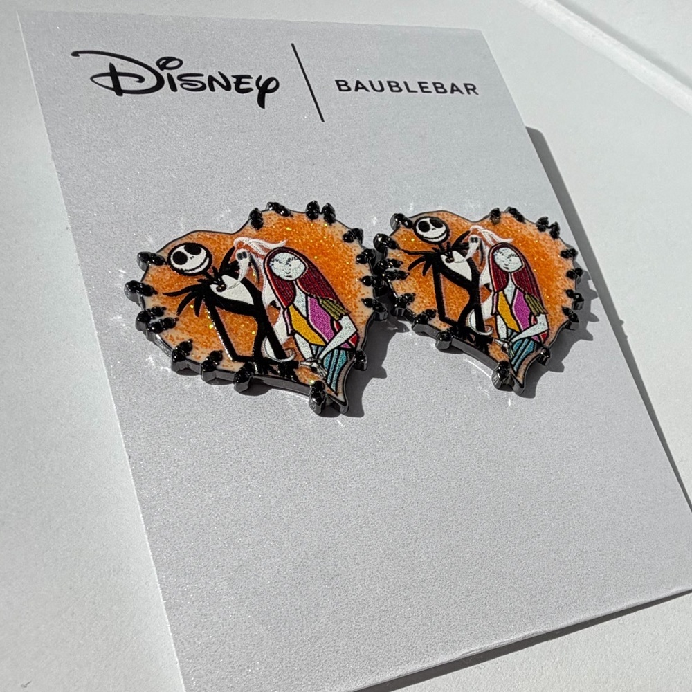 Disney BaubleBar Jack Sally Heart NBC earrings nwt - Picture 4 of 7